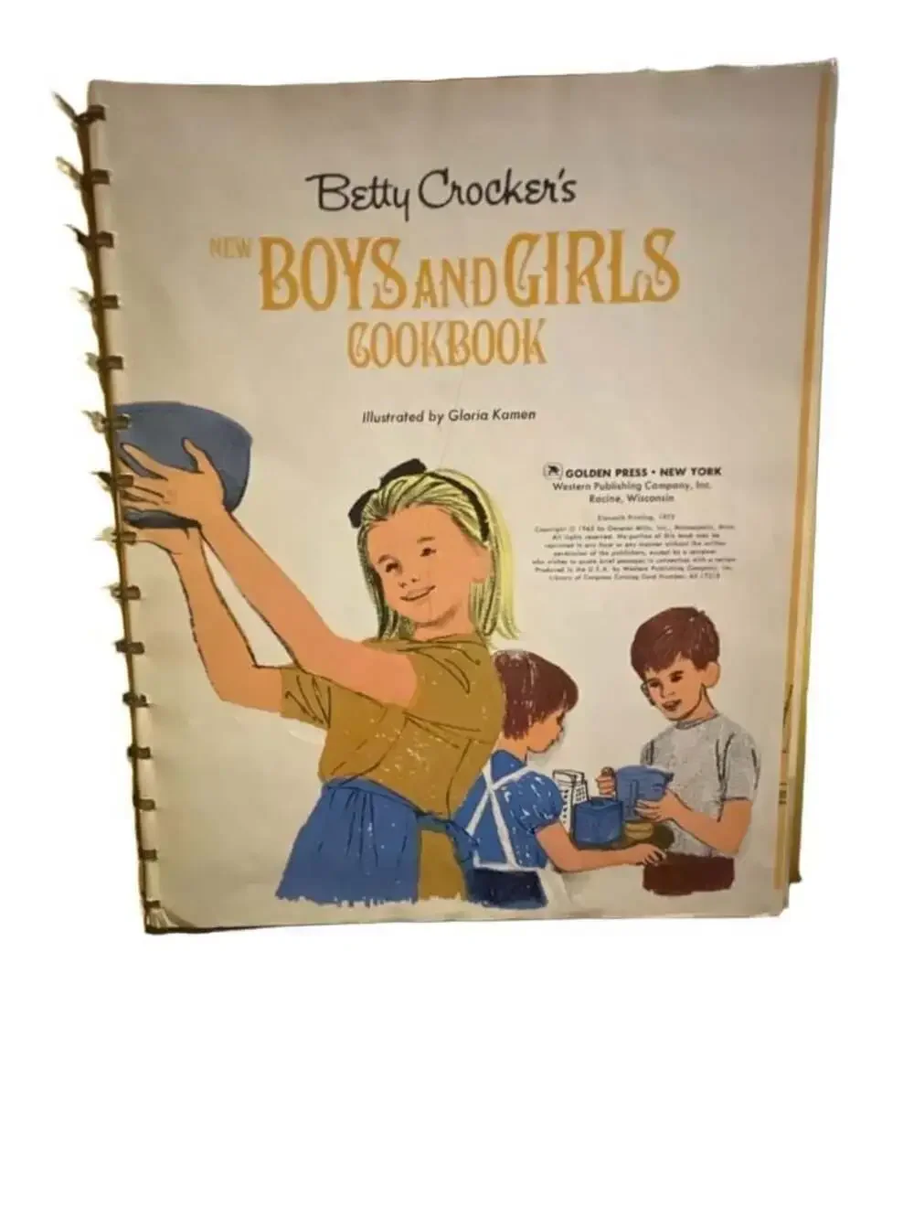 Vintage 1965 Betty Crocker's New Boys and Girls Cookbook Spiral Bound Hardcover